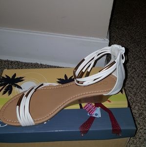 White & Gold Sandals
